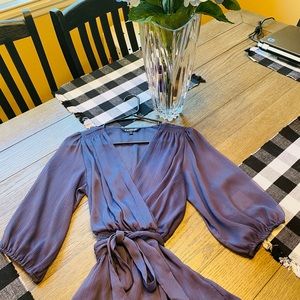 •NWOT Express Beautiful Dark Violet Wrap Blouse